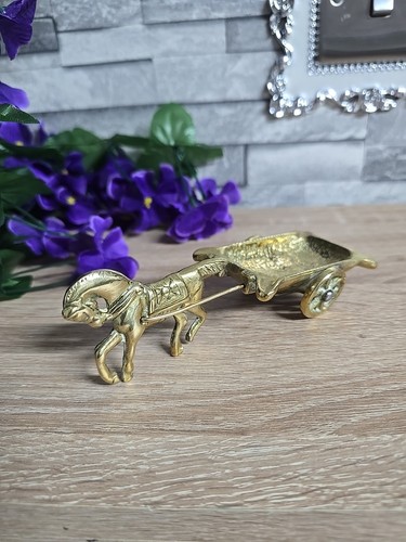 Vintage solid brass horse - vintage,
