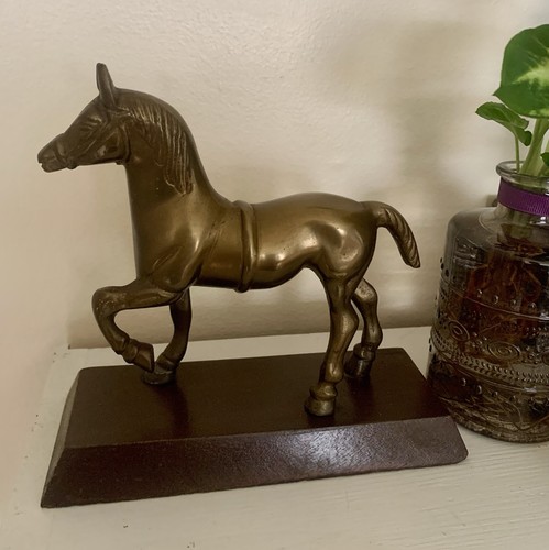 Vintage brass horse - vintage,