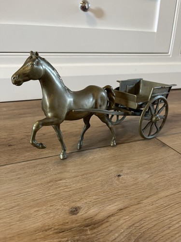 Vintage brass horse and - horse,