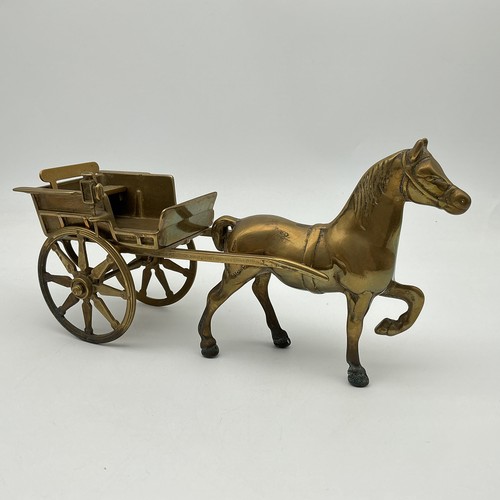 Vintage brass horse - vintage, cart