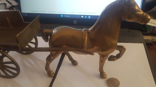 Solid brass horse - and, carriage