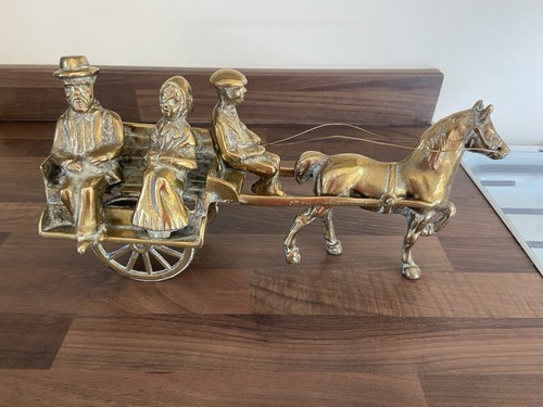 Vintage solid brass horse - brass,