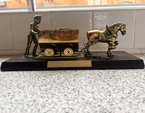 Clipstone colliery brass horse - clipstone,