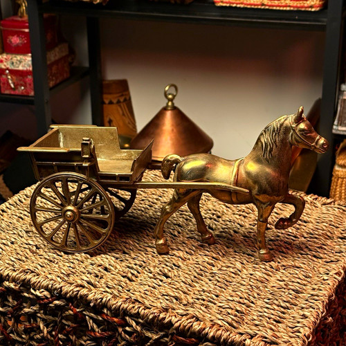 Rare vintage brass horse - brass, &