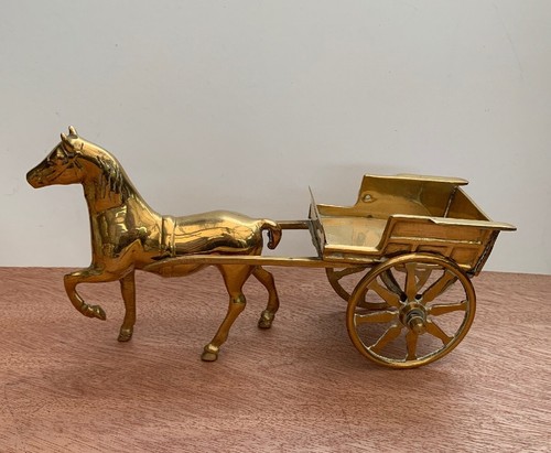 Vintage brass horse - vintage,