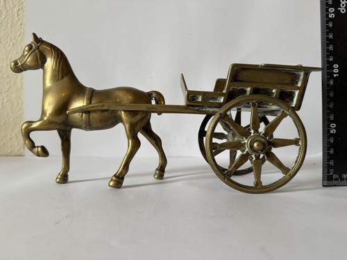 Antique vintage brass horse - antique,