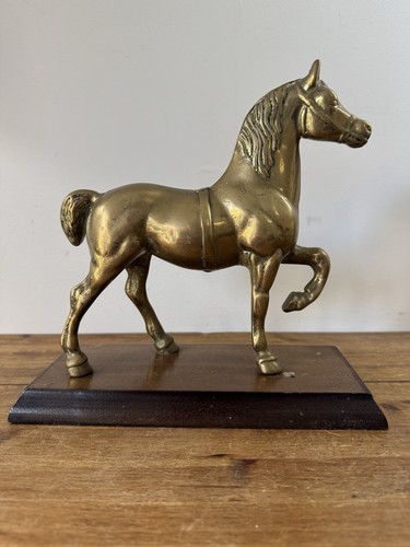 Vintage brass horse - brass,