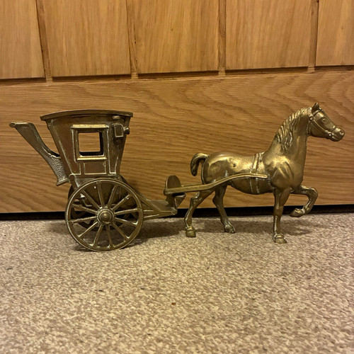 Vintage solid brass horse - brass, and