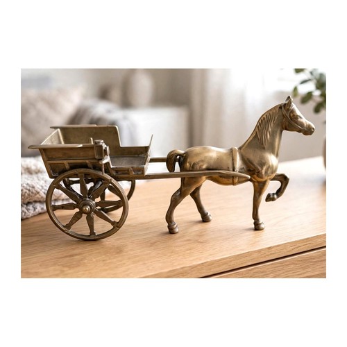 Vintage brass horse - brass, and