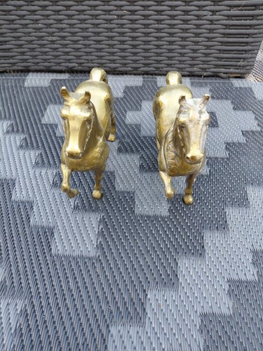 Vintage solid brass horse - brass,