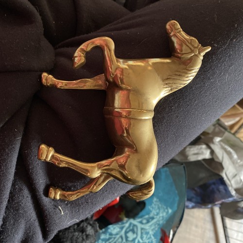 Brass horse ornament - brass,
