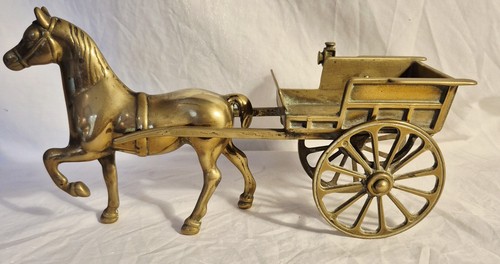 Vintage solid brass horse - vintage,