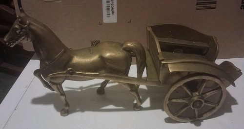 Antique solid brass horse - antique,