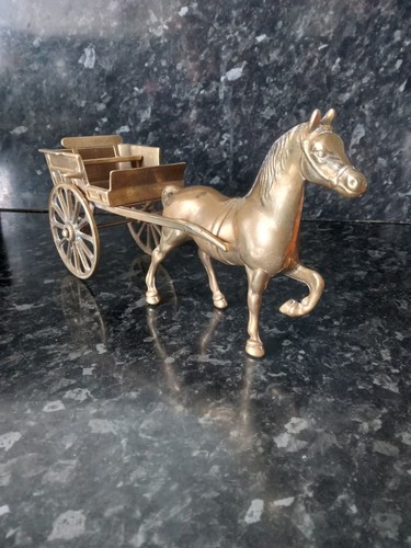 Large vintage solid brass