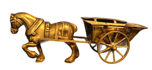 Vintage solid brass horse - vintage,