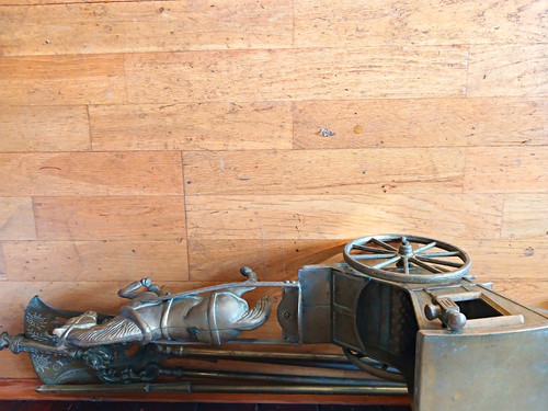Brass horse carriage model - brass, &