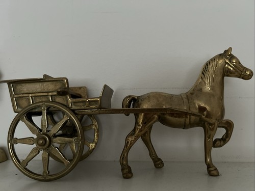 Vintage decorative brass horse - decorative,