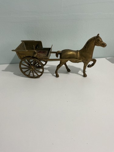 Vintage retro brass horse and - horse,