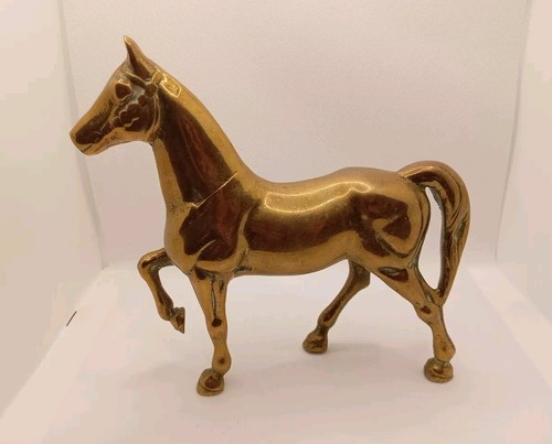 Horse statue brass animal - horse,