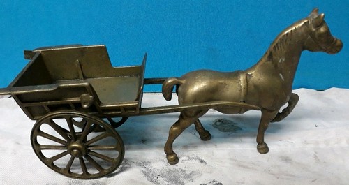 Vintage brass horse and - horse,