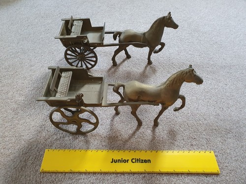 Vintage solid brass horse and - vintage,