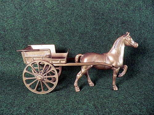 Large vintage brass horse - brass, &