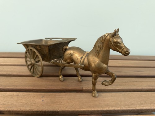Vintage brass horse - brass,