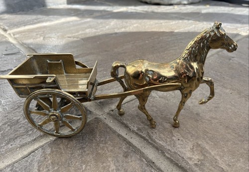 Vintage brass horse and - vintage,