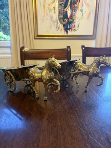Vintage brass horse - brass,