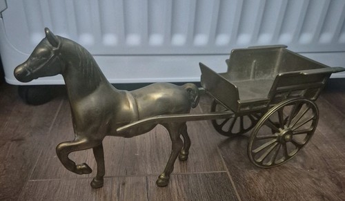 Vintage solid brass horse - vintage,