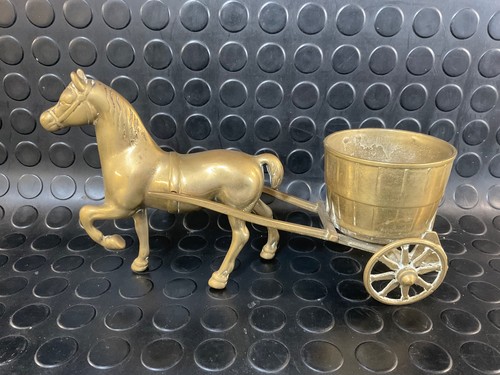 Vintage brass horse and - and, half
